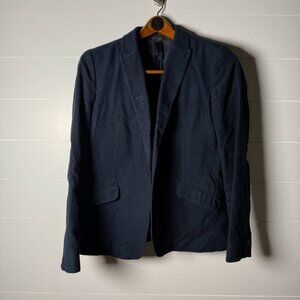 Mossimo Dutti Designer Italian Fabric Blazer with Elbow Patches Navy Sz 12